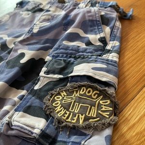 Mini Biden 3-4 years blue camo camouflage shorts dog day afternoon cargo boys